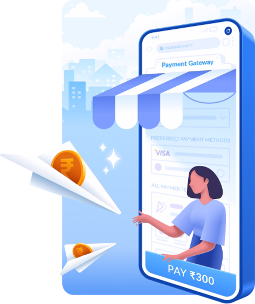 Payrok pricing and payment platform illustration for Indian merchants